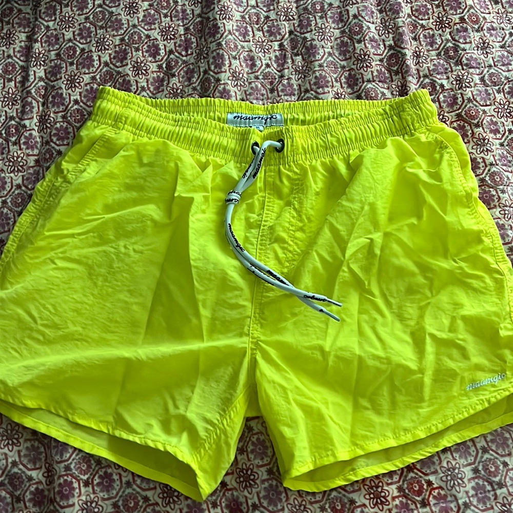 YELLOW SWIM/BOAT SHORTS